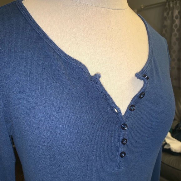Felina long sleeve ribbed navy blue top - Picture 3 of 7